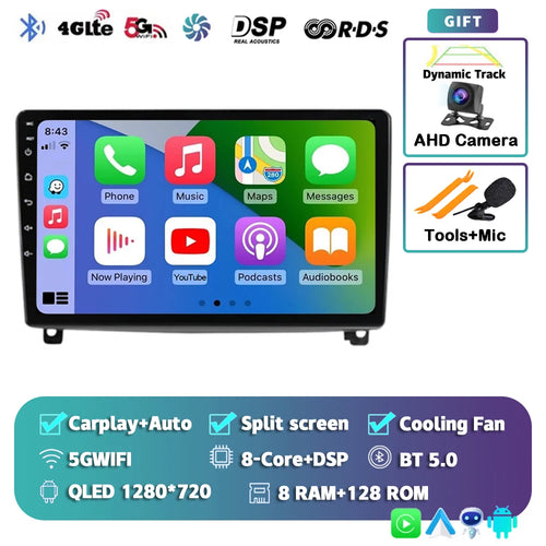 Android 14 Carplay Car Radio Multimedia For Peugeot 407 CC 407CC SW