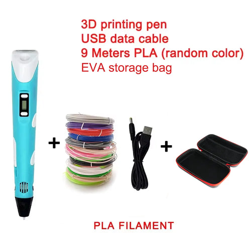 Electronic 3D Printing Pen with 9M PLA Consumables High-Temperature 3D