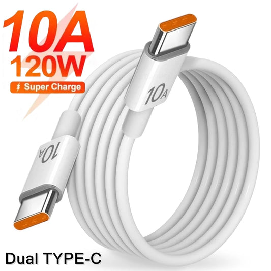 120W Super Fast Charging Cable USB 10A Type C USB-C Phone Data Cord