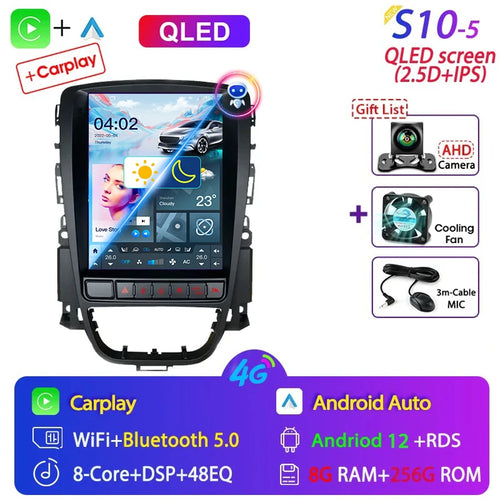 Srnubi 9.7" Android 12 Carplay Car Radio for Opel Astra J Verano 2007