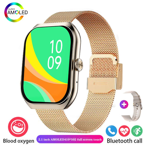 2024 New Men Smart Watch HD Bluetooth Call 2.1 Inch AMOLED Screen GPS