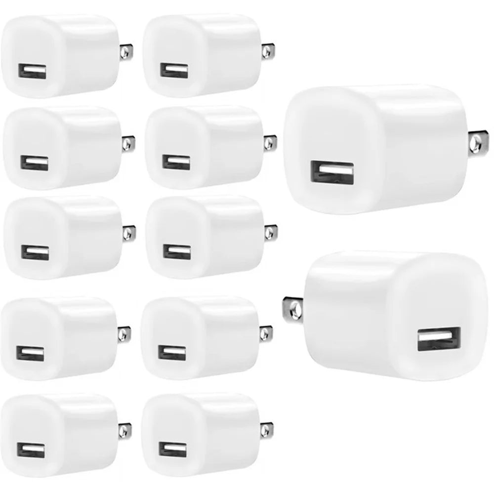 5-10Pcs Universal 5V 1A US Eu AC Home Travel Wall Charger Adapters For