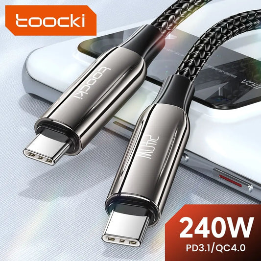 Toocki 240W USB C To Type C Cable PD3.1 48V 5A Super Fast Charging