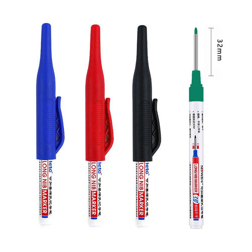 4Pcs/Set 30mm Deep Hole Long Nib Head Markers For Metal Perforating