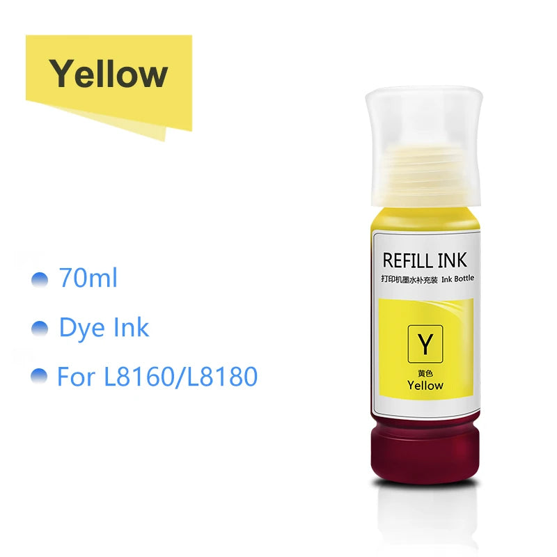 T115 T07J Refill Ink For Epson Tank L8160 L8180 Photo Inkjet Printer