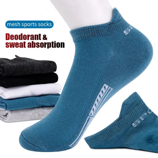 5 Pairs Men's Socks High Quality Women's Low Cut Round Neck Ankle