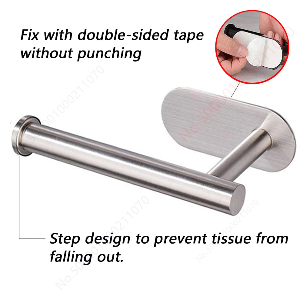 1/2PCS Kitchen Paper Towel Holder Toilet Paper Holder Adhesive Tissue