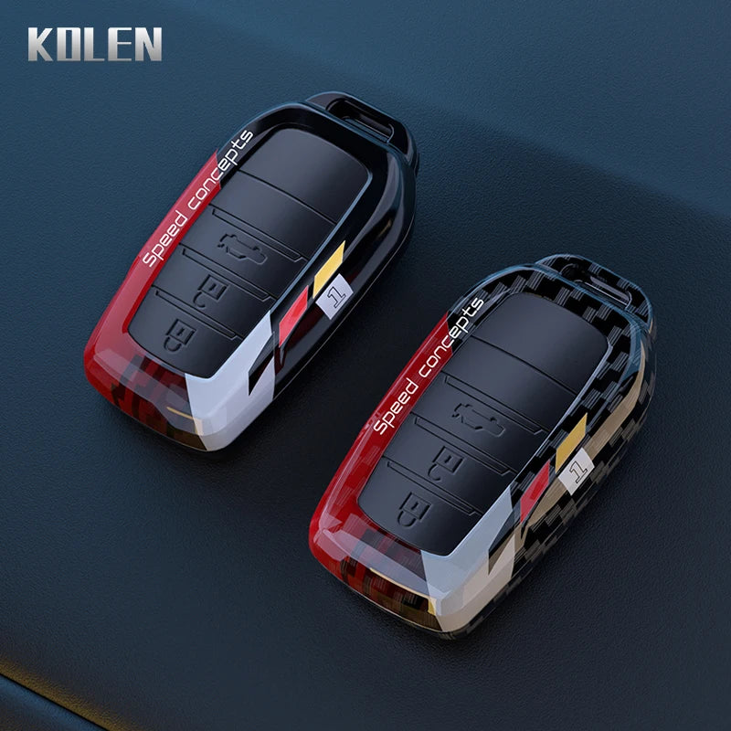 ABS Carbon Fiber Car Key Case Cover For Toyota Corolla Land Cruiser