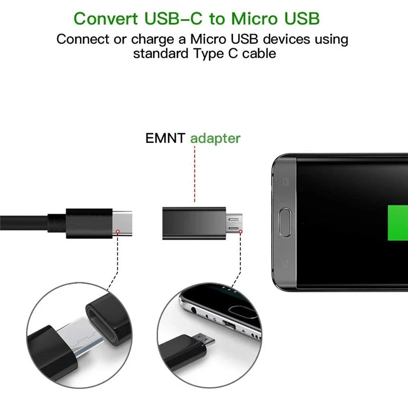 USB Type C Female To Micro USB Male Adapter Connector for Xiaomi Redmi