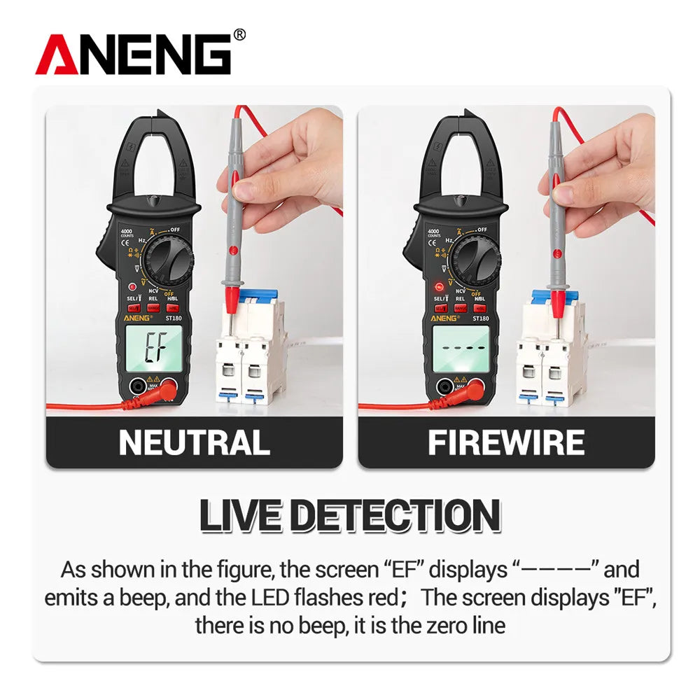 ANENG ST180  Digital Clamp Meter 4000 Counts AC Current  Ammeter