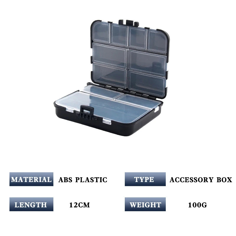 Mini Plastic Storage Case Large Capacity Flying Fishing Tackle Box For