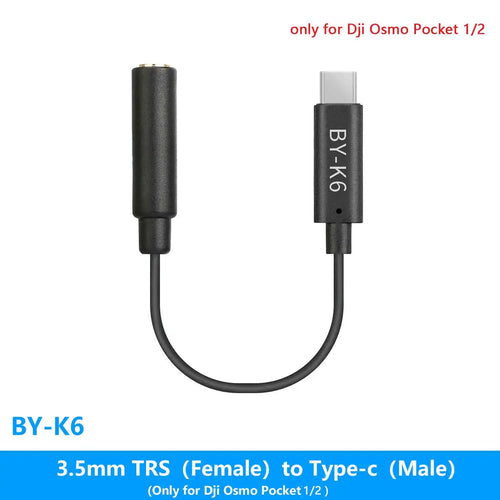BOYA BY-K1-K9 3.5mm TRS to Lightning/Typec iPhone Android Phone Audio