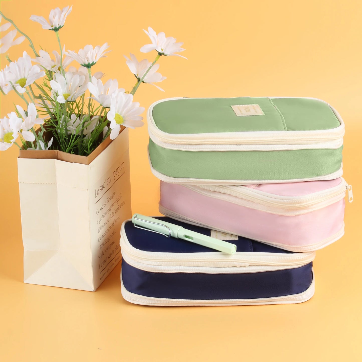 Kawaii Pencil Cases Large Capacity Pencil Bag Pouch Holder Box for