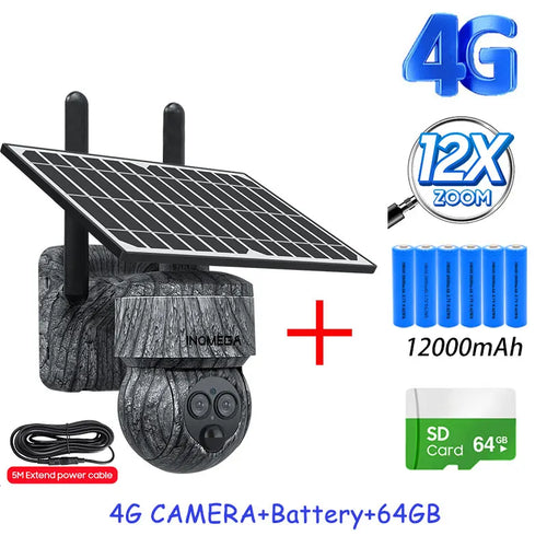 INQMEGA 8MP 4G SIM Card / WIFI Solar Camera Outdoor Security