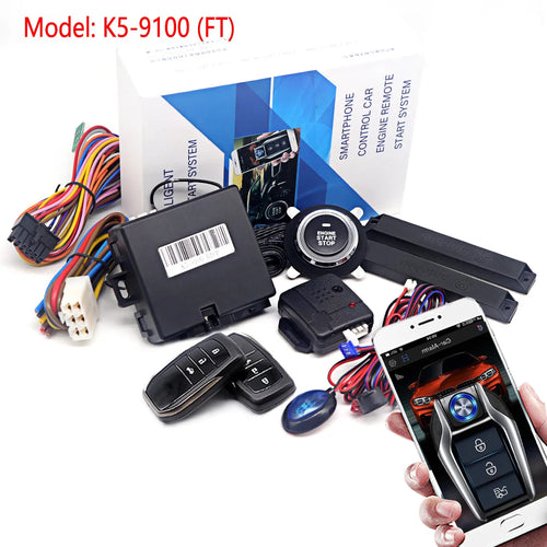 Car Alarm With Autostart Push One Button Auto Start Stop Keyless Entry