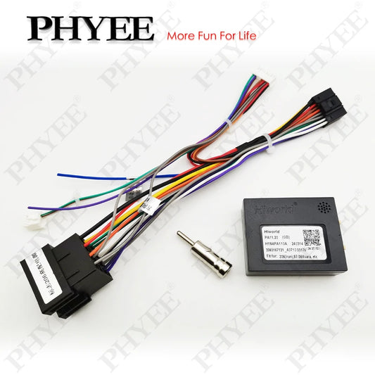 Radio Wiring Harness CAN Bus Decoder 16Pin Plug to ISO Connector Car