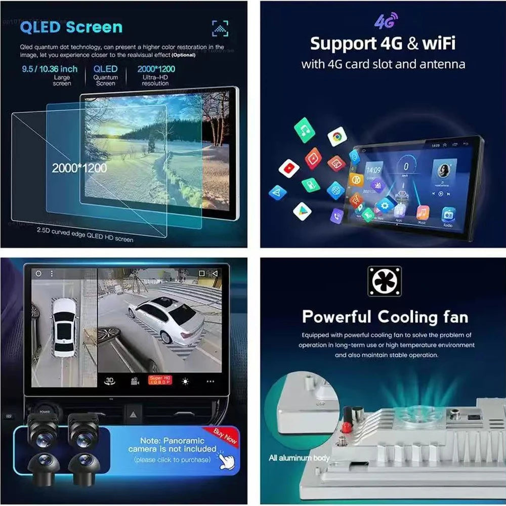 Android 14 Carplay Auto WIFI+4G Car Radio For Jeep Cherokee 5