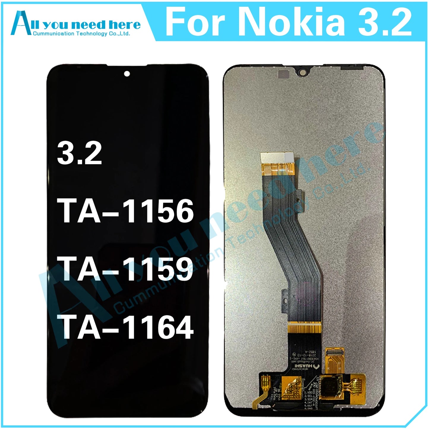 LCD Display Touch Screen Digitizer Assembly Replacement, Nokia 3.2