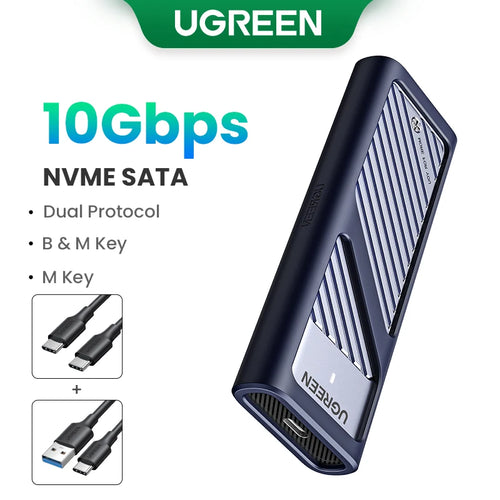UGREEN M2 SSD Case NVME SATA Dual Protocol M.2 to USB Type C 3.1 SSD