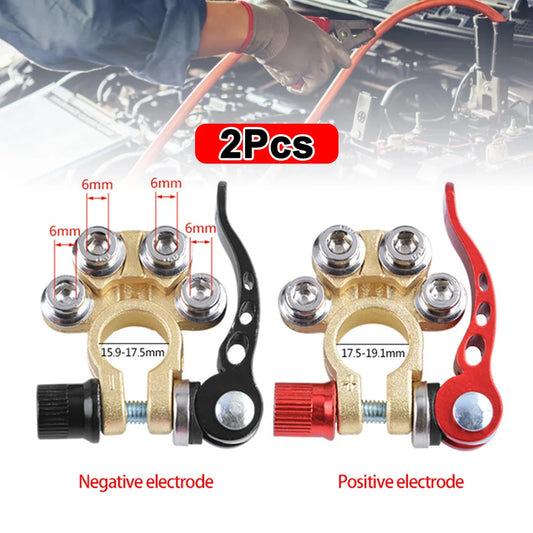 1 Pair 12V 24V Car Battery Terminals Quick Disconnect Auto Cables