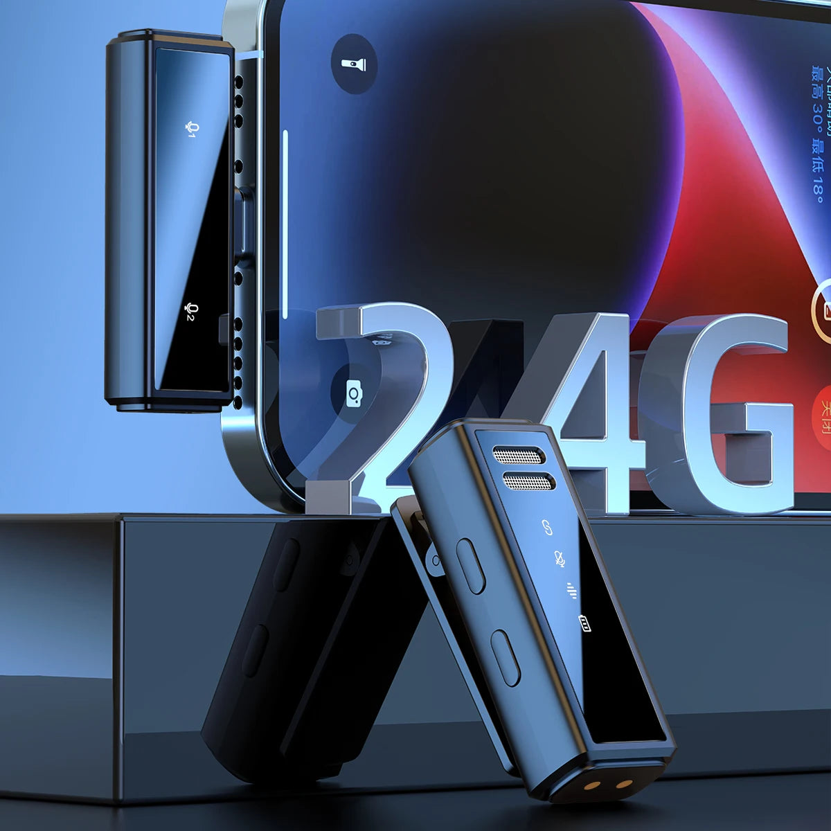 LEETA Wireless Lavalier Microphone Mini Portable Noise Reduction Audio