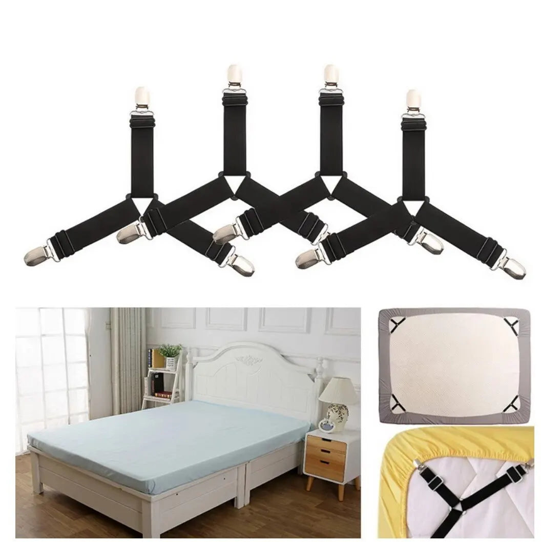 4Pcs/lot Bed Sheet Fasteners Holder Gadgets for Bed Sheet Organizer