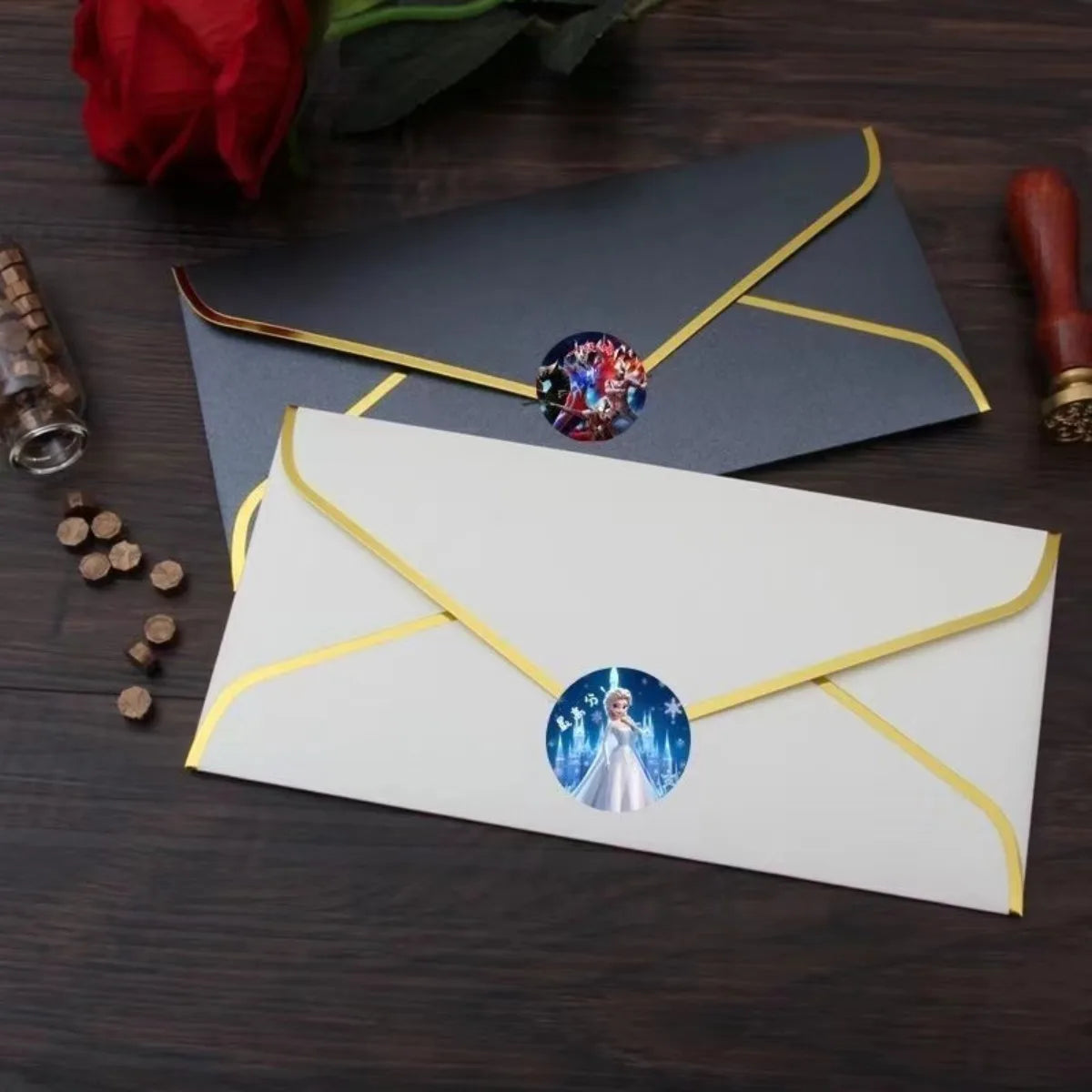 500PCS Disney Frozen Elsa Princess Stickers Anime Seal Label