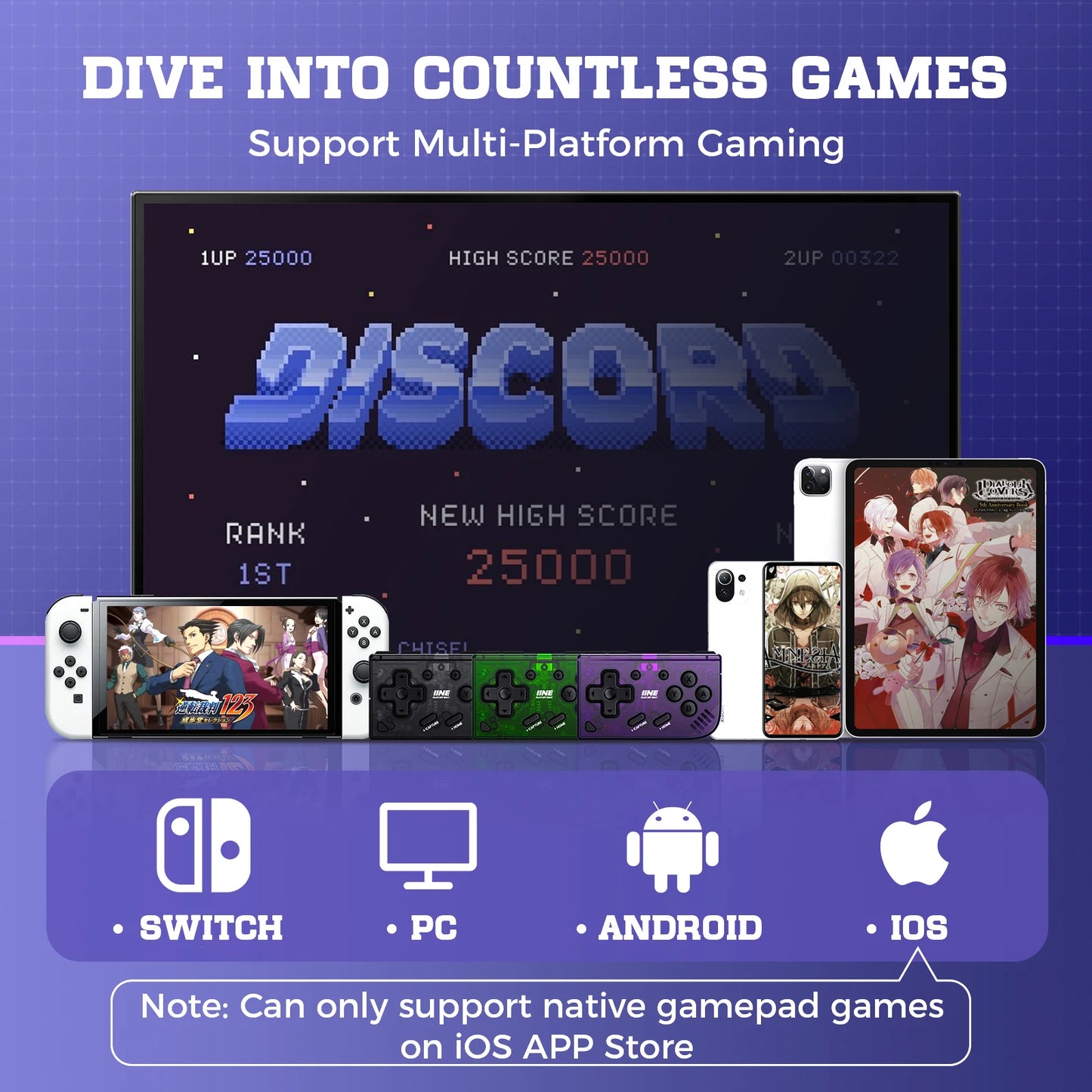 IINE Mini Retro Ananke Controller/ Turbo function & Interchangeable