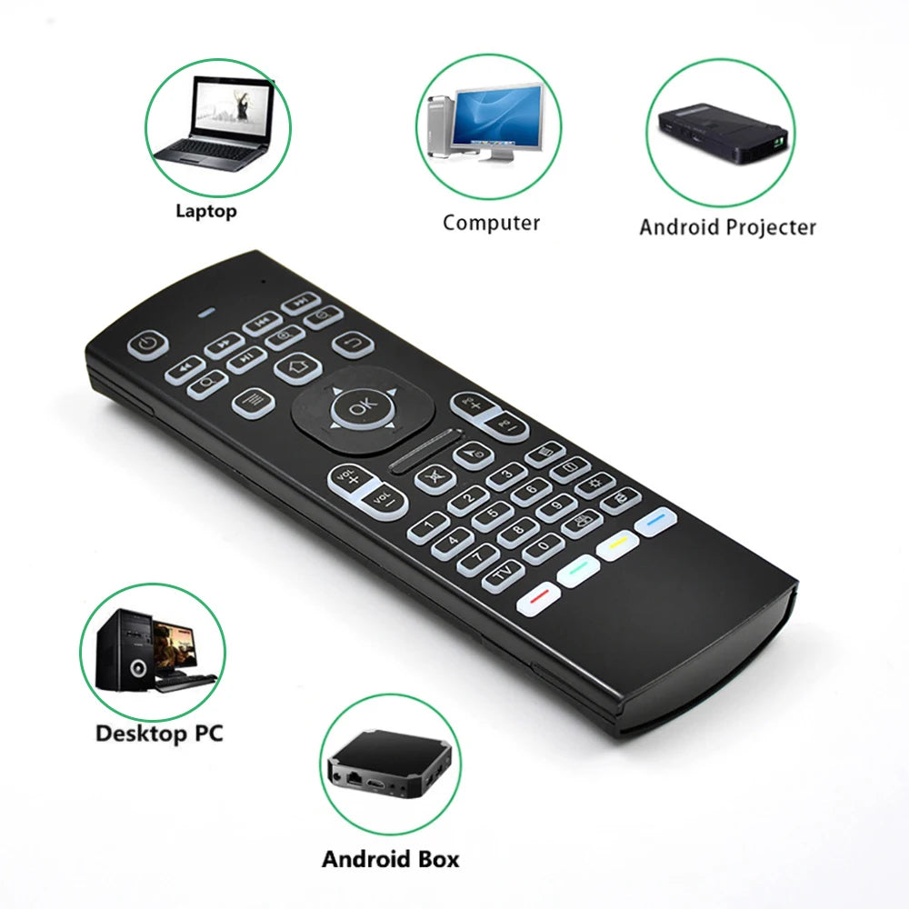 MX3 Backlit Air Mouse Smart Voice Remote Control 2.4G RF Wireless