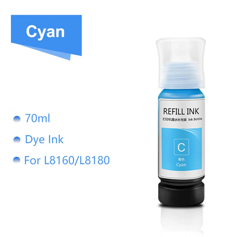 T115 T07J Refill Ink For Epson Tank L8160 L8180 Photo Inkjet Printer