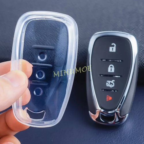 Black Transparent Key Fob Case Cover Keychain Car Accessories For