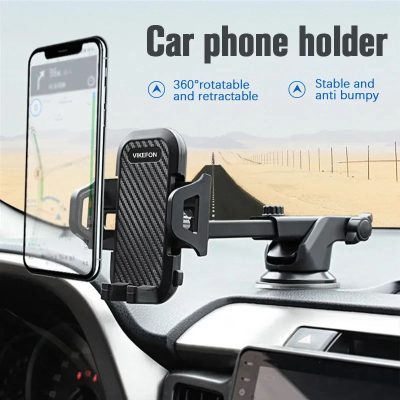 VIKEFON Sucker Car Phone Holder Stand Mount Suction Cup Smartphone