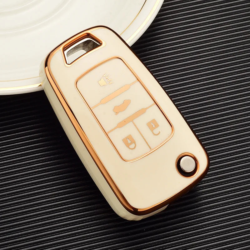 For Buick 4 Buttons TPU Smart Key Case Car Key Fob for Chevy Cruze