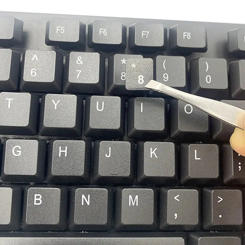 English Spanish Italian Korean Keyboard Stickers Frosted PVC Language