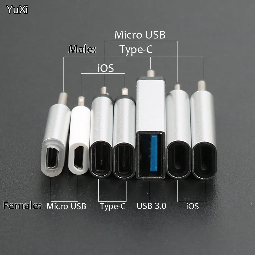 YUXI Silver 1PCS  Micro USB to Converter Adapter For iPhone X 8 7 6