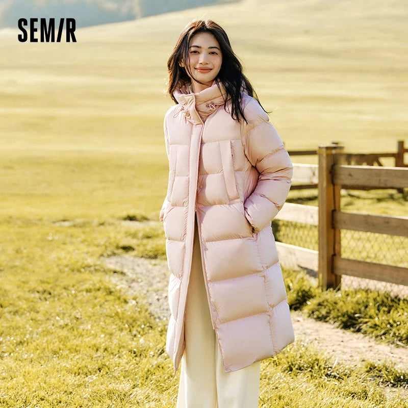 Semir Down Jacket Women Long Length Three-Proof Versatile 2024 Updated