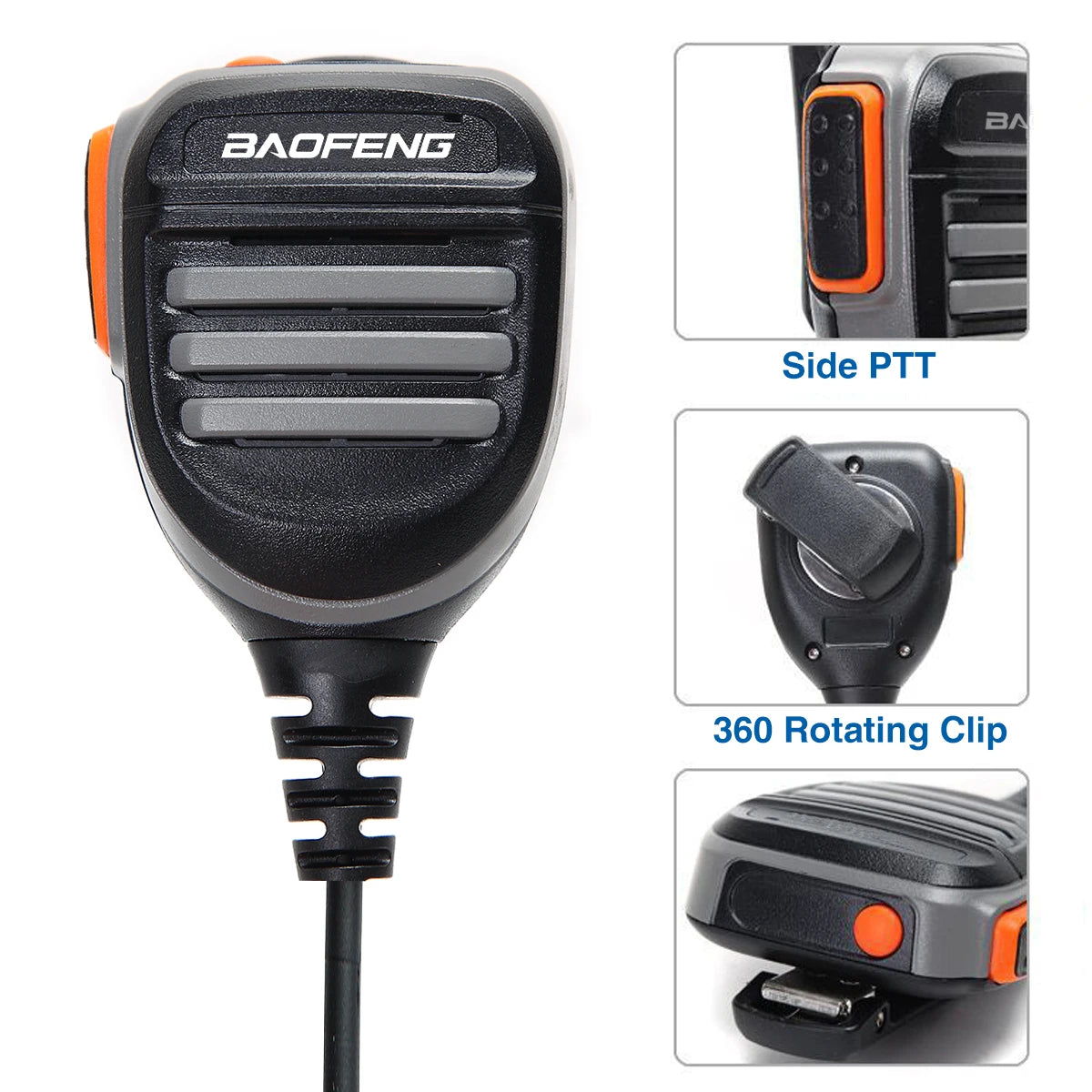 BaoFeng Walkie Talkie BF-780 2 Pin PTT Speaker Mic for