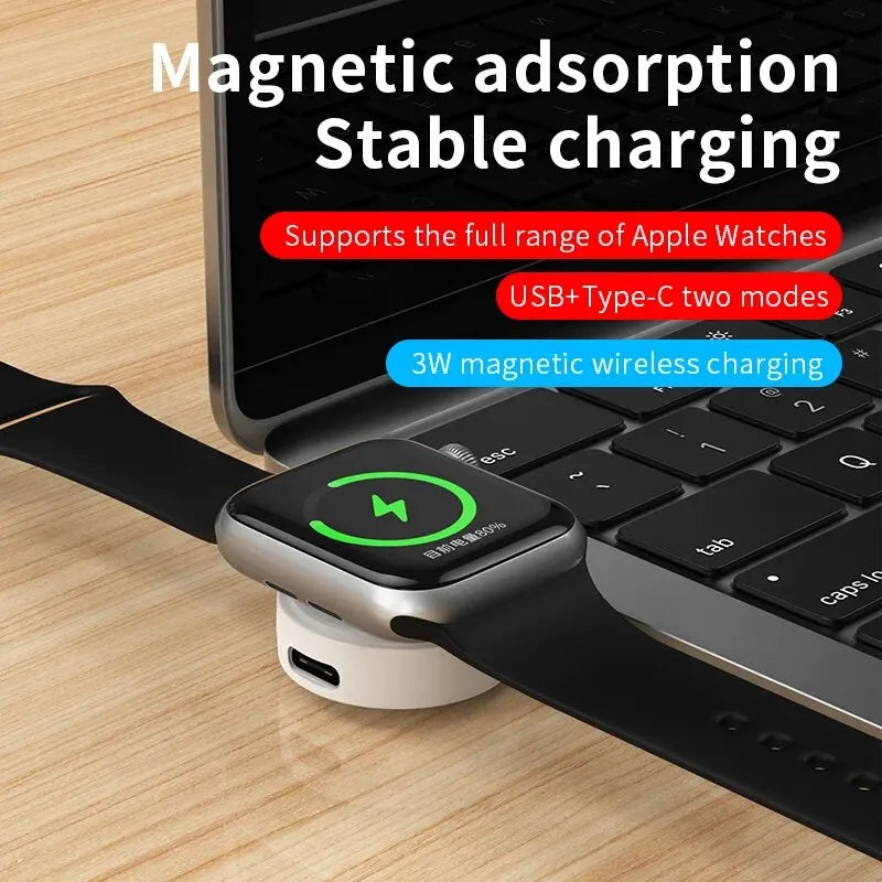 Fast Magnetic Watch Wireless Charger For Apple Watch 9 8 7 6 5 4 3 SE