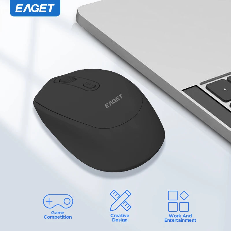 Eaget Replaceable Battery 2.4G Optical Mice Wireless Mouse with USB