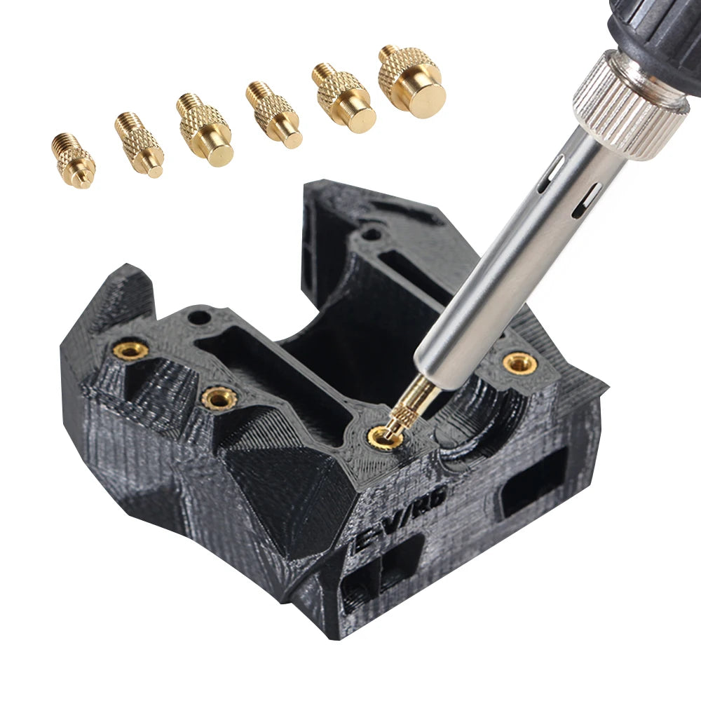 Heat Insert Nut Iron Tip M2 M3 M4 M5 M6 M8 Brass Thread Embedded Kit