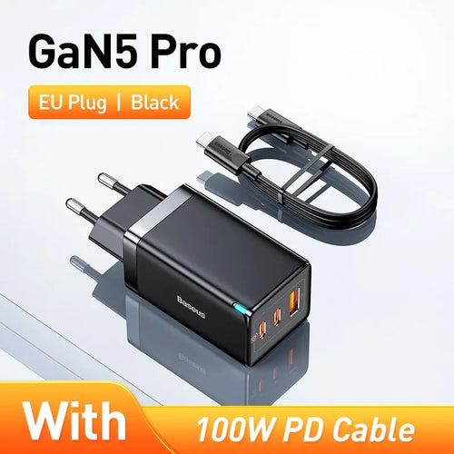 Baseus 65W GaN Charger Quick Charge 4.0 3.0 Type C PD USB Charger