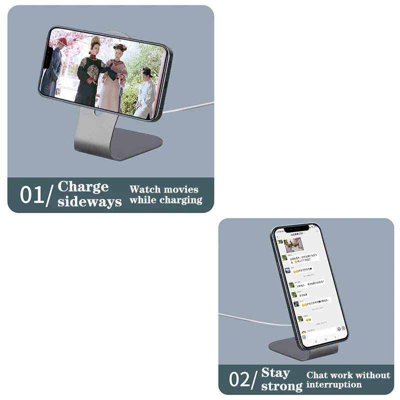 Magsafe Cell Phone Charger Stand Magnetic Phone Stand Aluminum Alloy