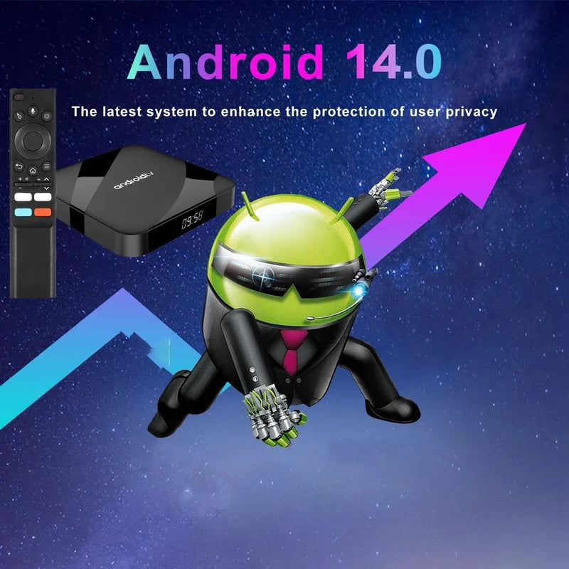 TV98 ATV W2 Smart TV Box Android 14 HD 8K 4K Amlogic S905W2 BT5.0 Dual