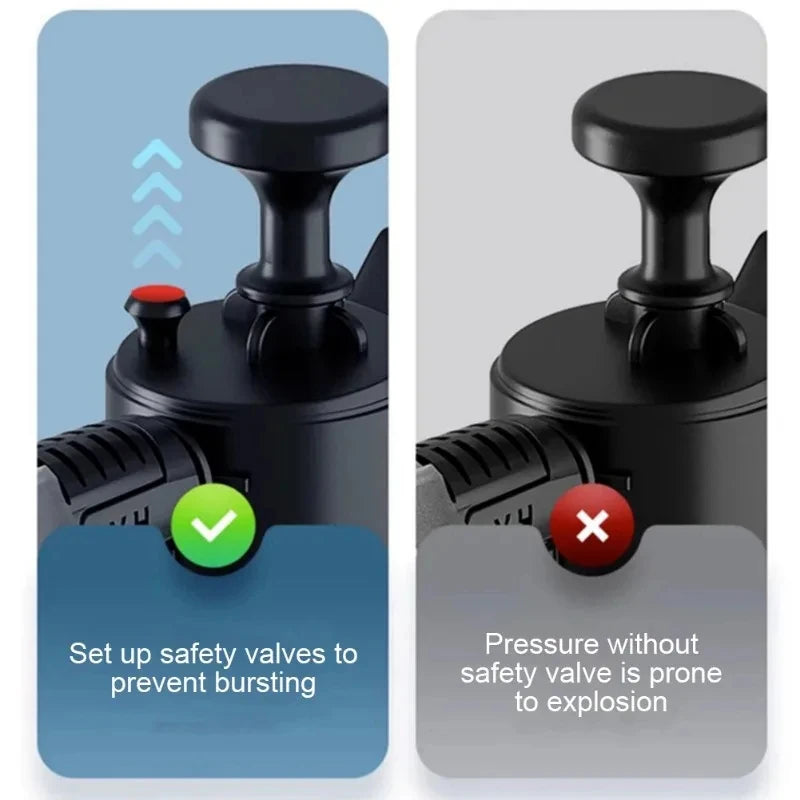 2L Transparent Foam Sprayer Car Wash Hand-Held  Watering Can Air