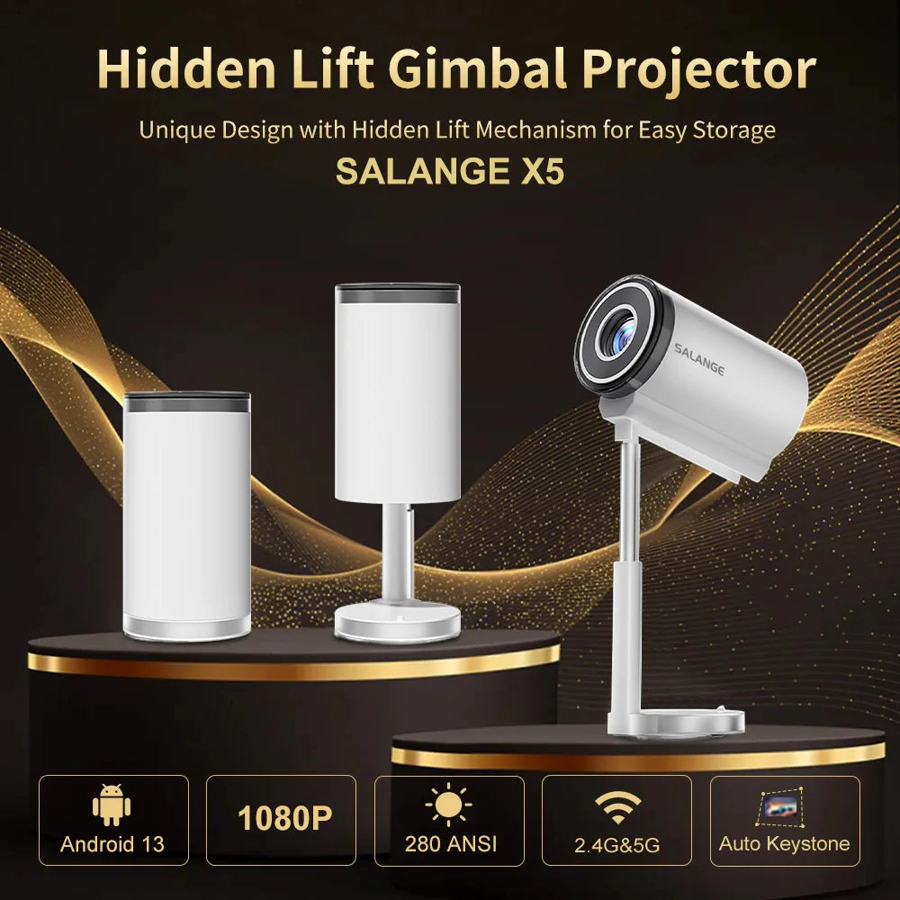 Salange X5 Mini Native 1080P HD 4K Video Projector Android WiFi