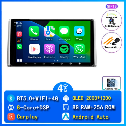 Android 14 Carplay Car Radio For Toyota RAV4 XA50 2018 2019 2020