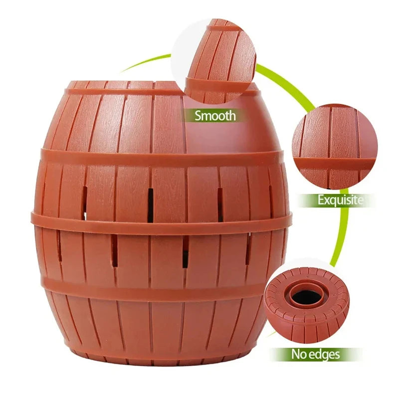 Fun Pirate Barrel Toy Sword Jump Pirate Game Board Children Halloween