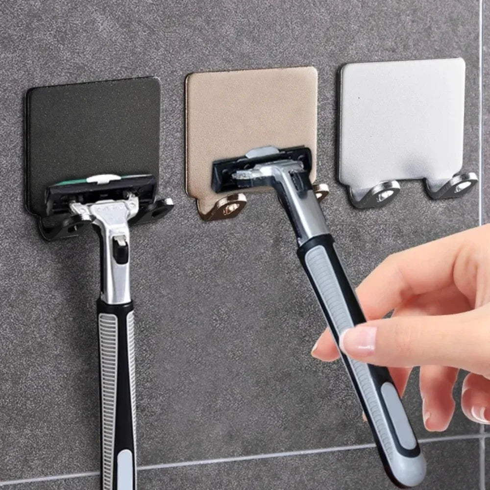 Bathroom Space Aluminum Razor Holder Storage Hook Wall Men Shaving