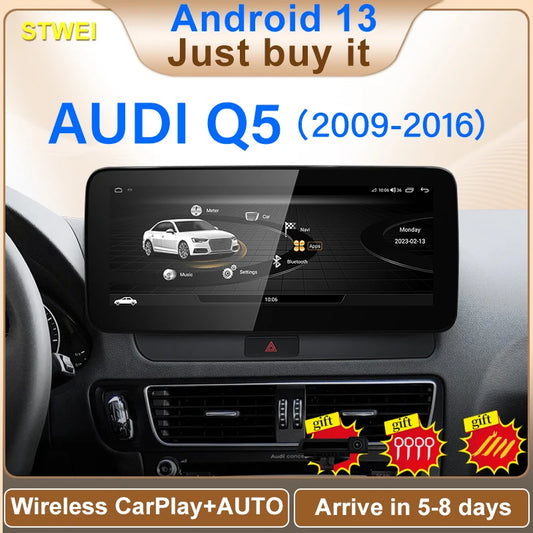 Factory Price 8G 64G Android13 12.3inch Carplay AUTO For AUDI 09-16 Q5