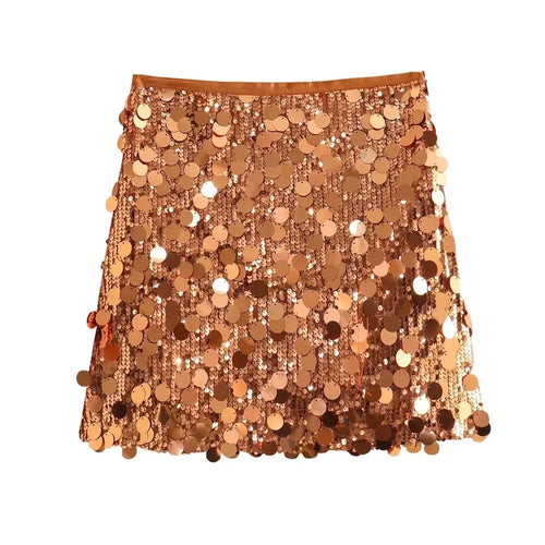 ASDS Mini Skirt For Women Sexy Sequin Short Skirts Vintage Y2k Women